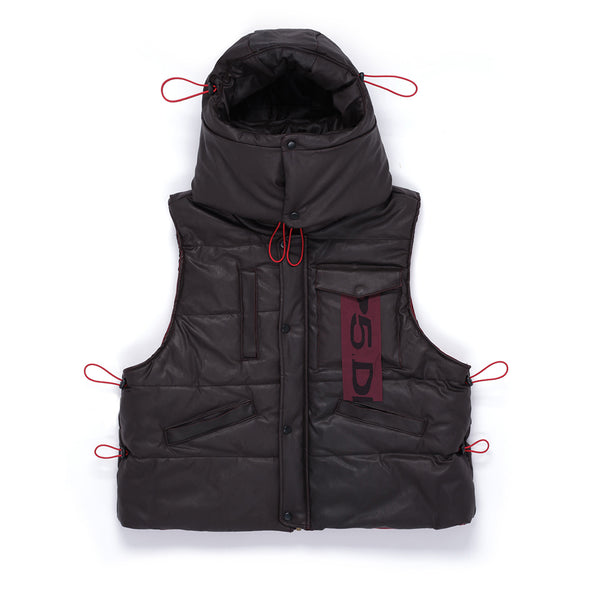Sp5der Hooded Puffer Jacket Black