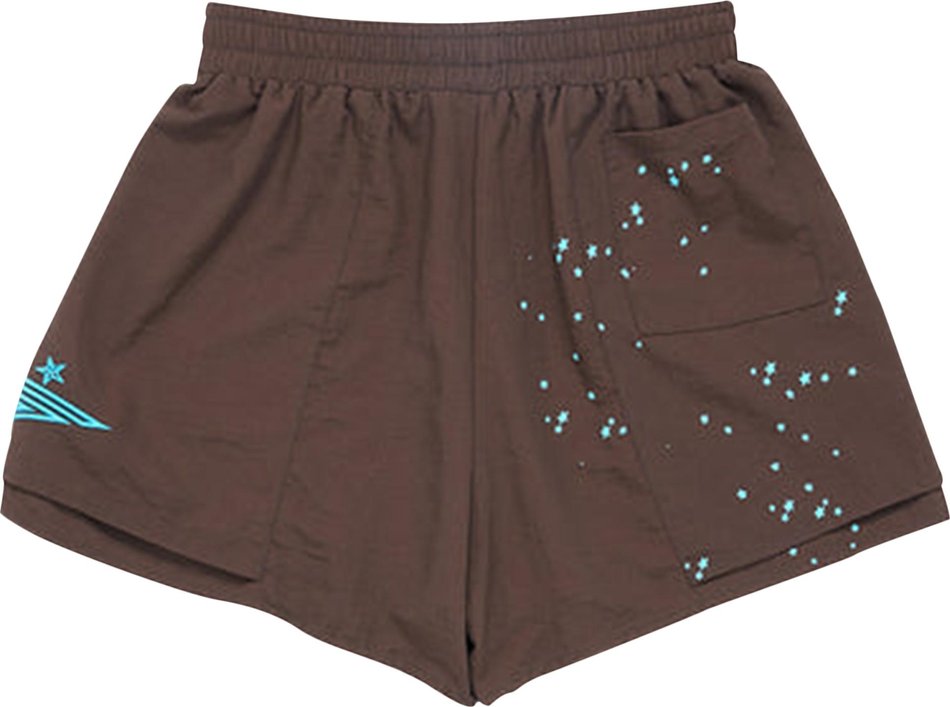 Sp5der Double Layer Shorts ‘Brown’
