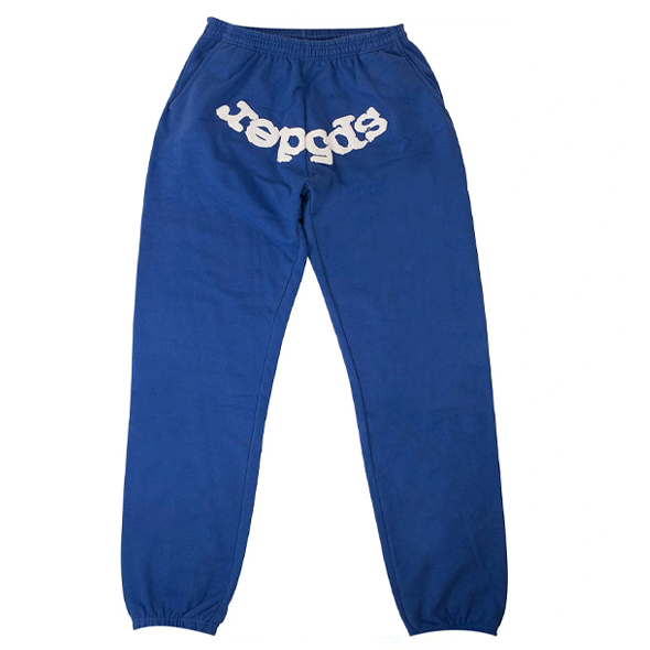 Sp5der Logo Print Sweatpants ‘Blue’